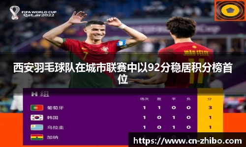 西安羽毛球队在城市联赛中以92分稳居积分榜首位